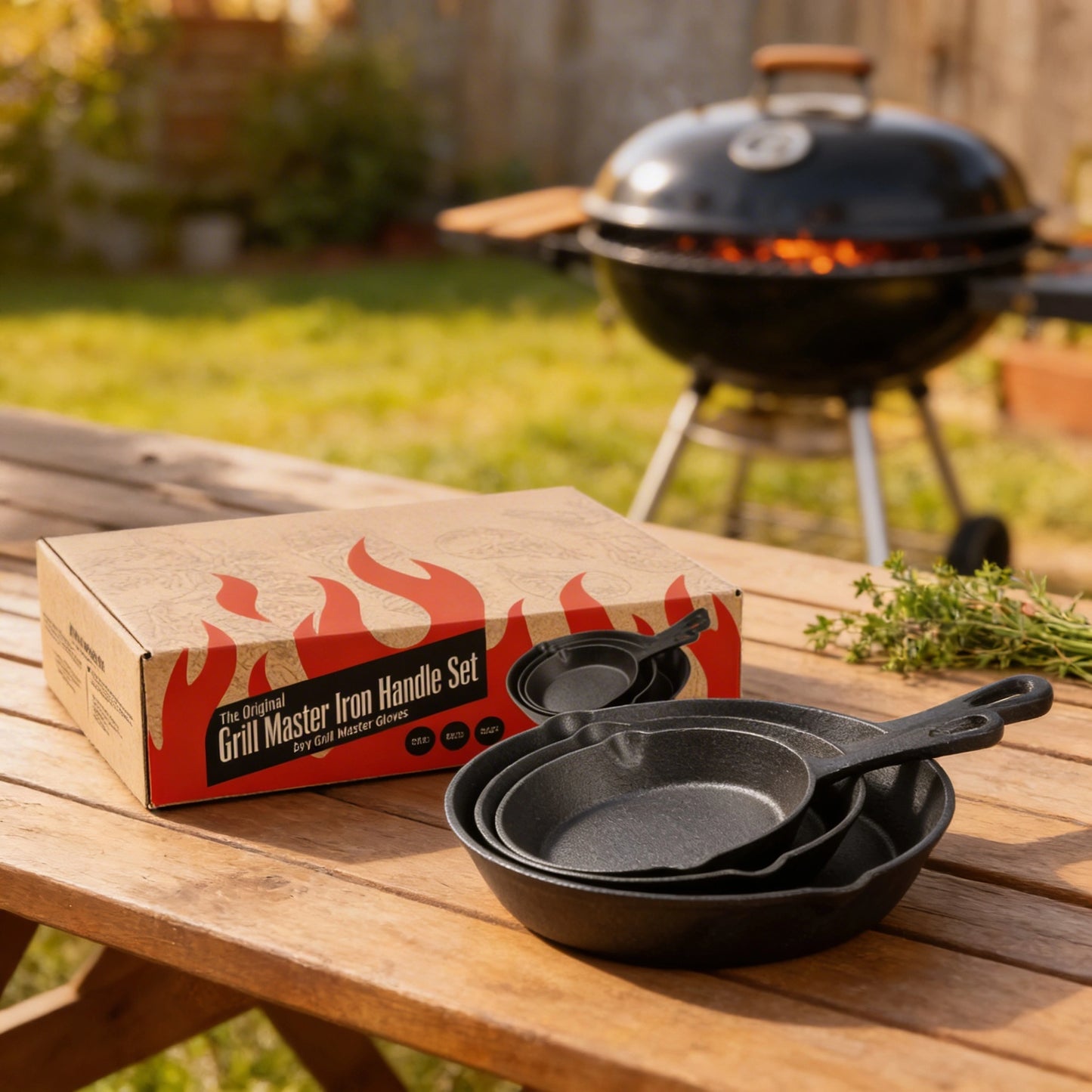 Grill Master Iron Handle Set